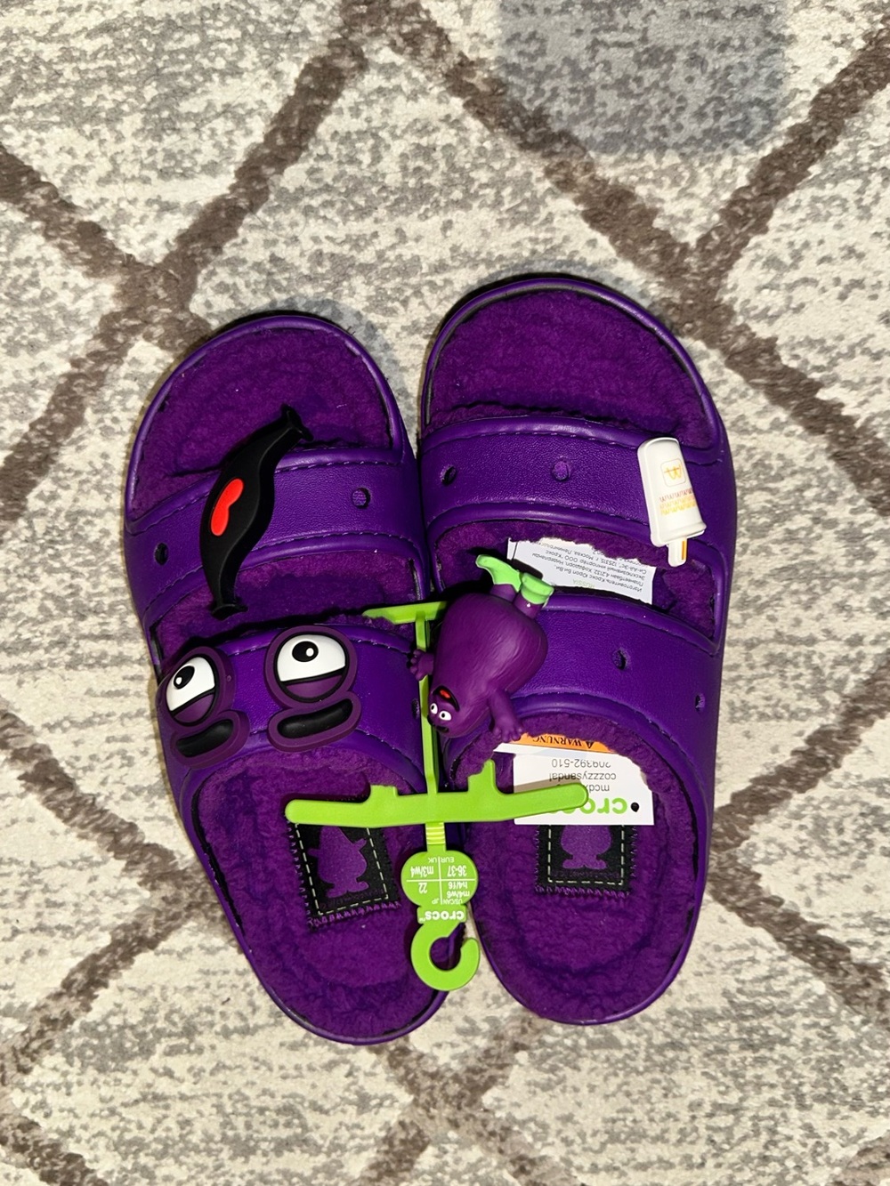 Purple crocs McDonalds Slide Sandals